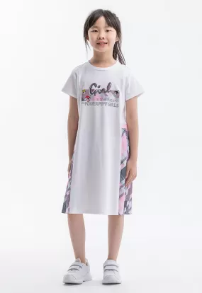 Powerpuff Girls Pleated Sided Graphic Print Dress