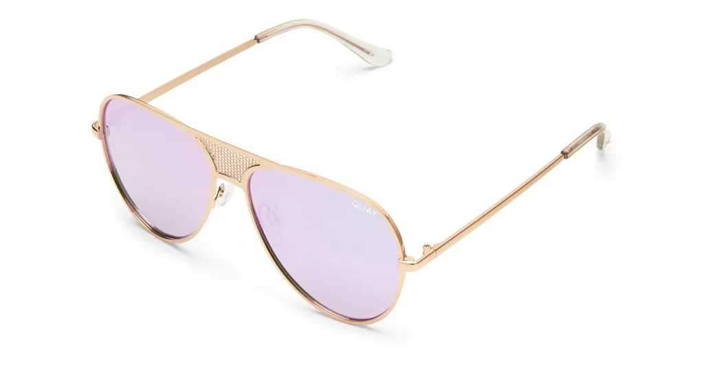 Quay x Kylie Iconic Aviator Gold Sunglasses