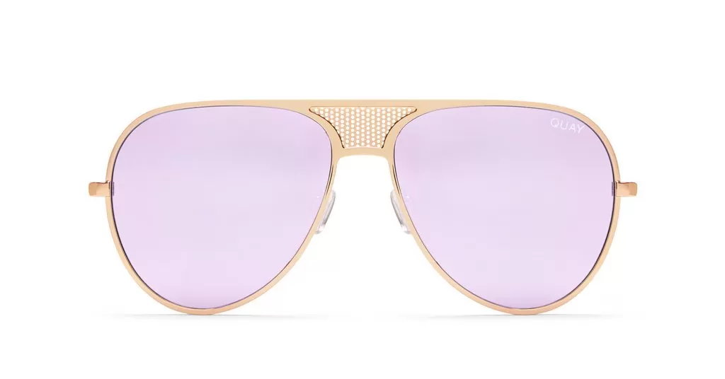 Quay x Kylie Iconic Aviator Gold Sunglasses