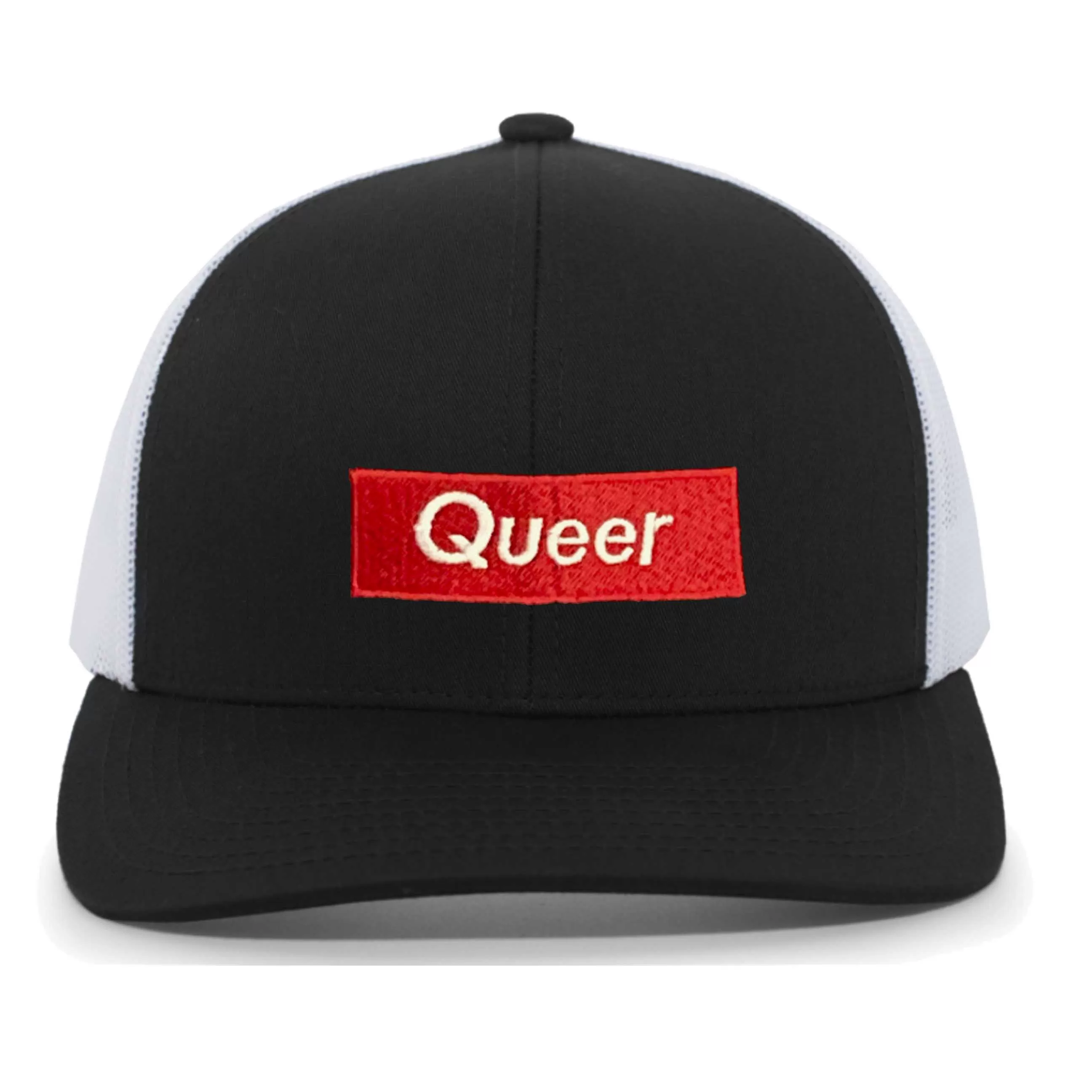 Queer Trucker Mesh Snapback Hat supporting The Trevor Project