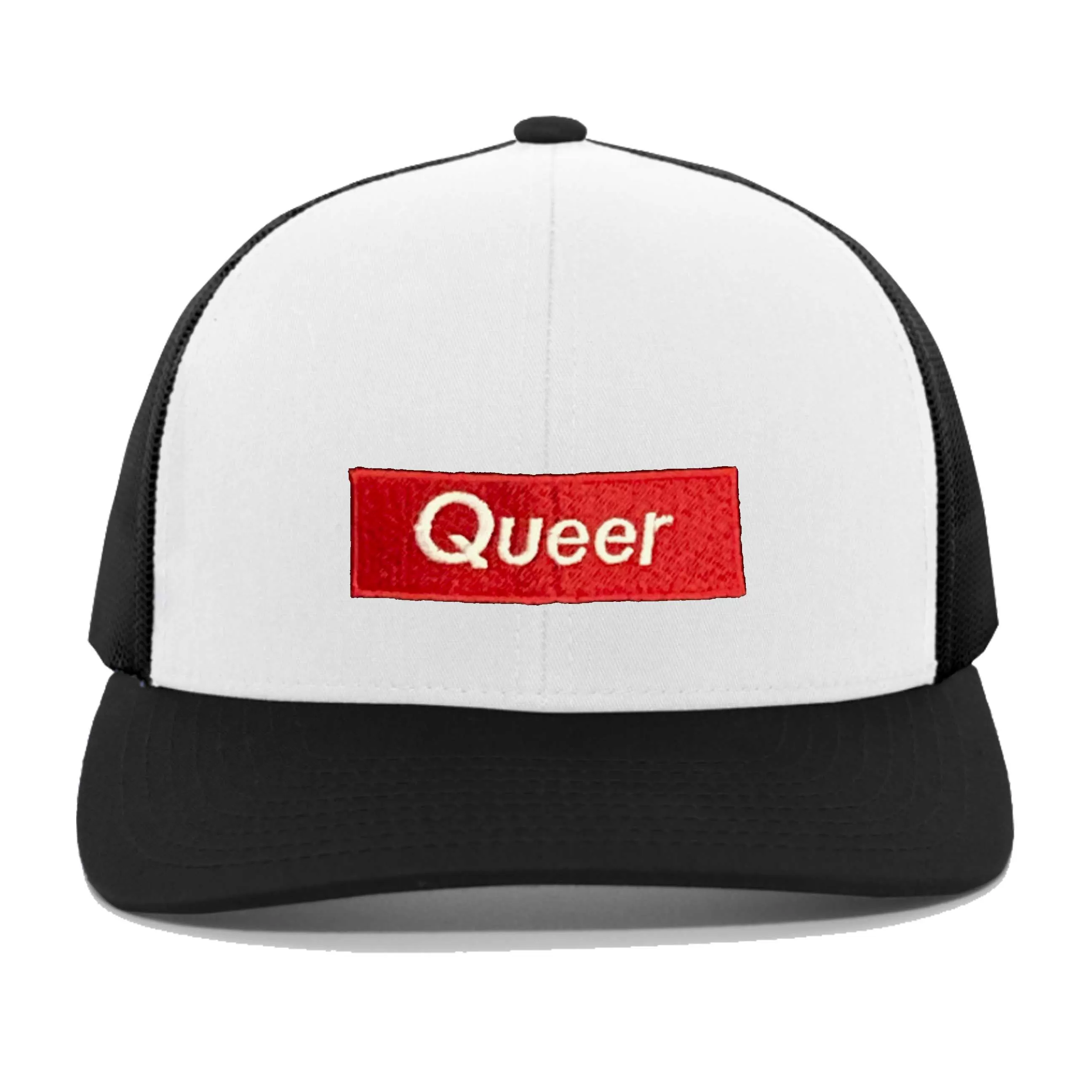 Queer Trucker Mesh Snapback Hat supporting The Trevor Project