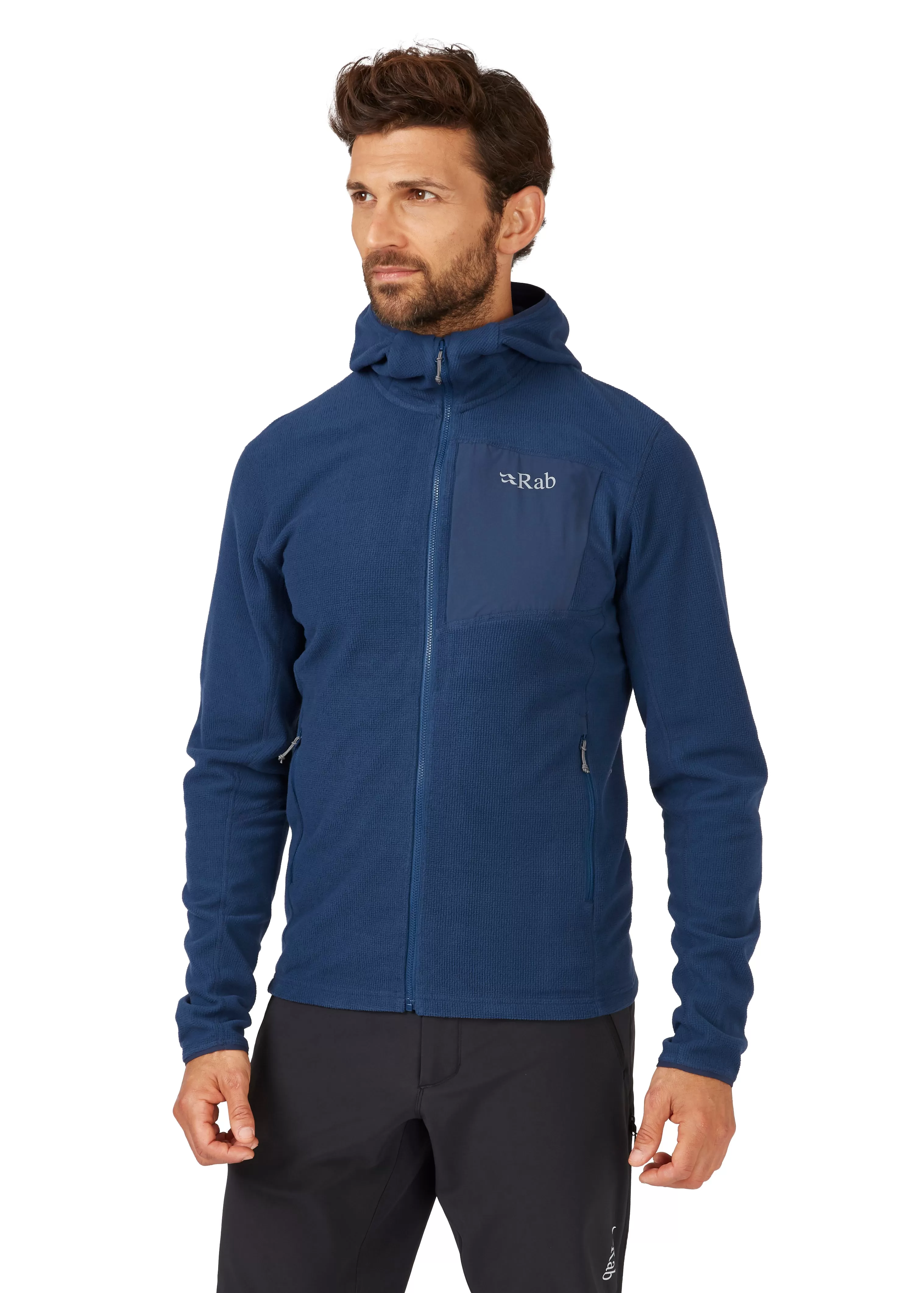 Rab Men's Tecton Full Zip Hooded Fleece (Deep Ink)