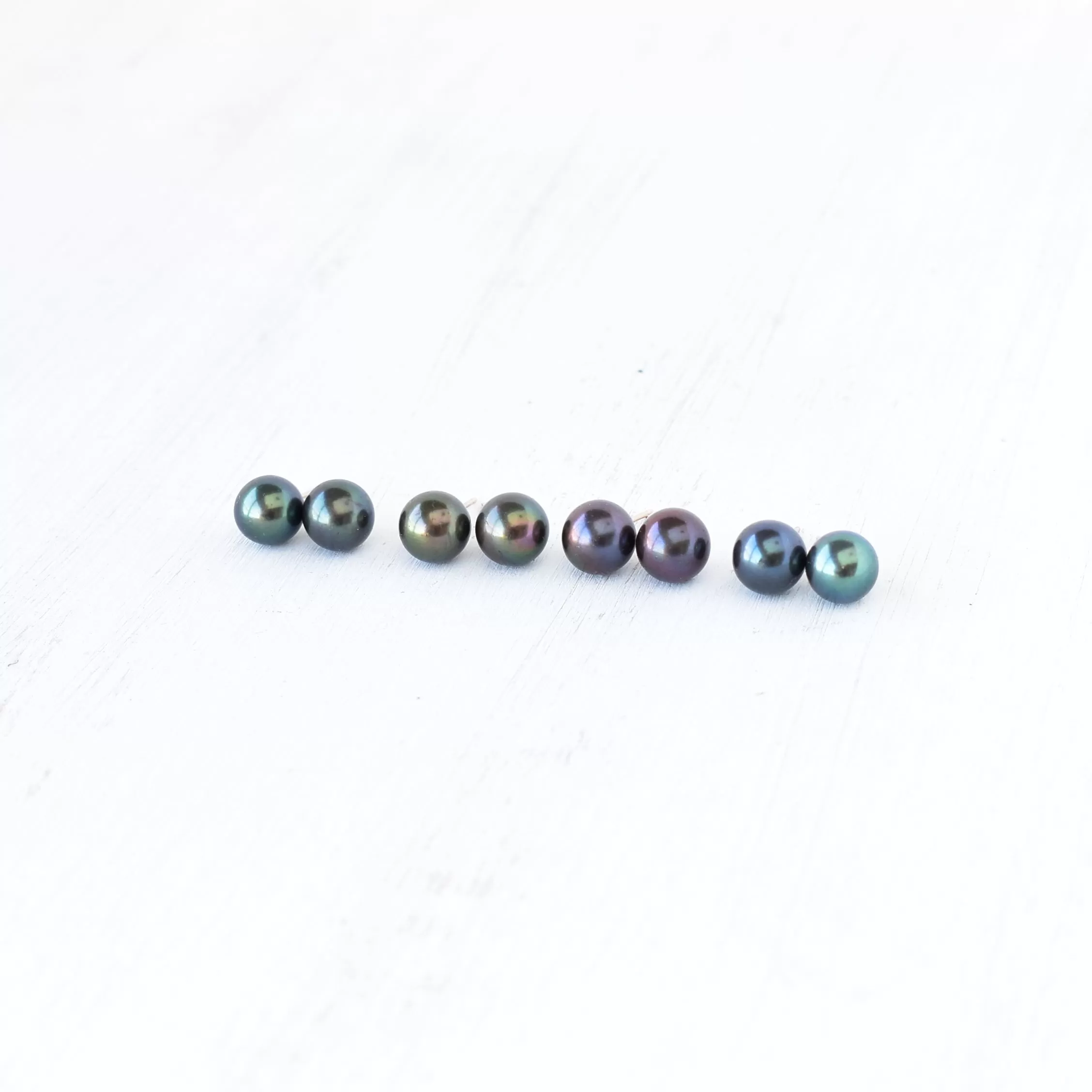 Rainbow Freshwater Pearl Studs