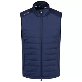 RLX Classic Fit Full Zip Cool Wool Hybrid Gilet Refined Navy - SS24