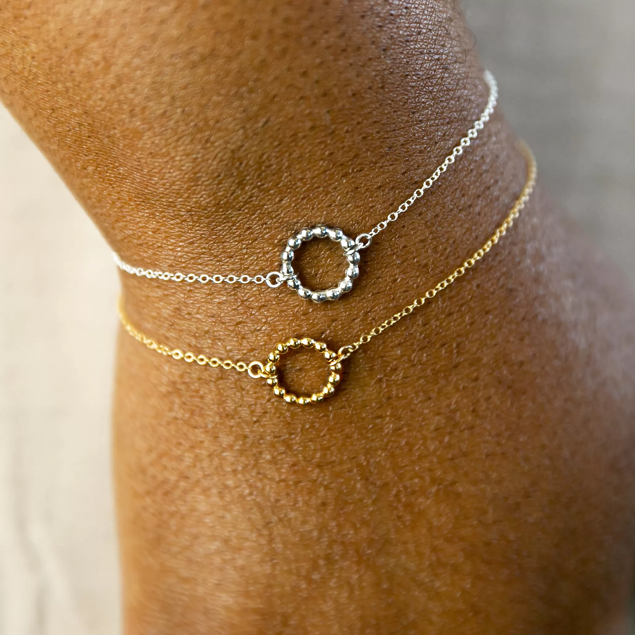 Shimmer Dot Circle Bracelet