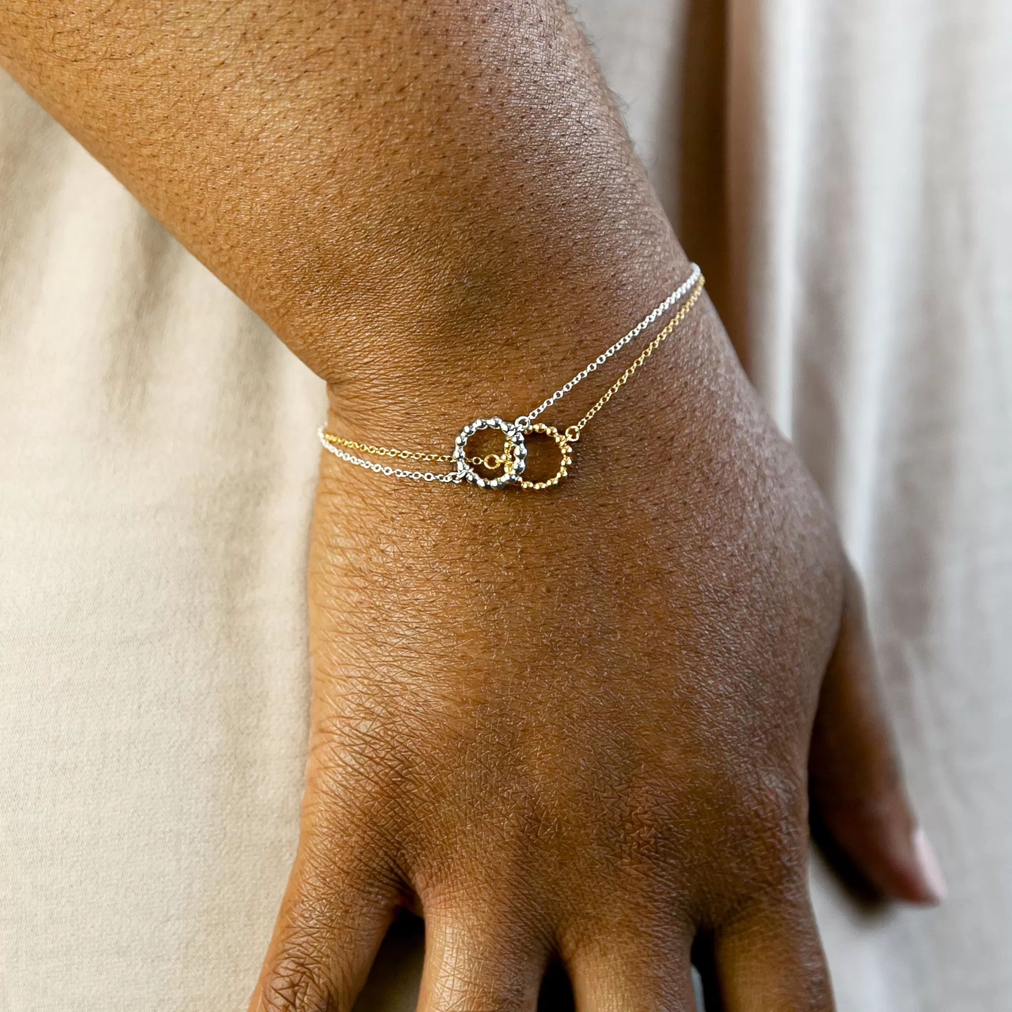 Shimmer Dot Circle Bracelet