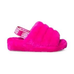 UGG Fluff Yeah Slide Rock Rose Slippers - Women's