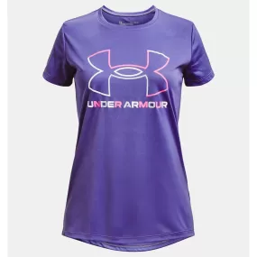 Under Armour Brilliant Violet/White/Pink Punk S/S Big Logo Tee