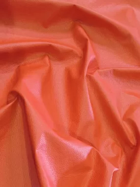 Vinyl Faux Fake Leather Pleather Grain Champion PVC Fabric / Red / By The Roll - 25 Yards