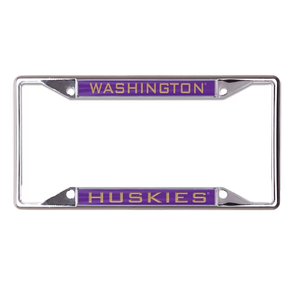 WASHINGTON HUSKIES LIC PLT FRAME S/S PRINTED