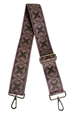 XO Interchangeable Woven Bag Strap in purple/grey by Ahdorned