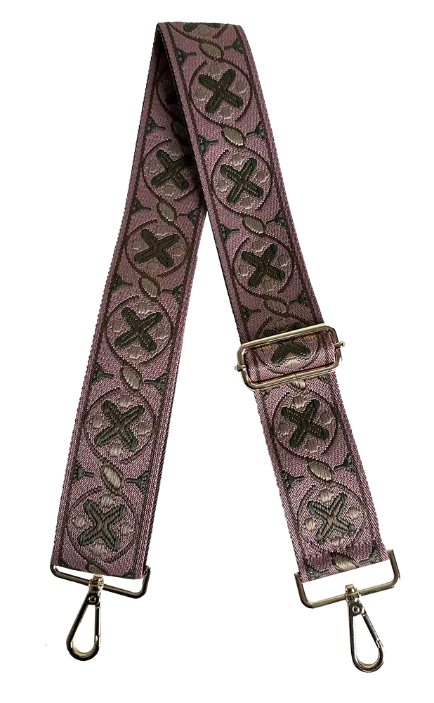 XO Interchangeable Woven Bag Strap in purple/grey by Ahdorned